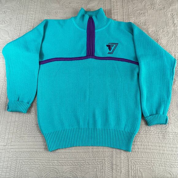 Vintage 80s Tyrolia by Head Ski Sweater 30% Wool 70% Acrylic Hong Kong Mens M - Picture 10 of 10